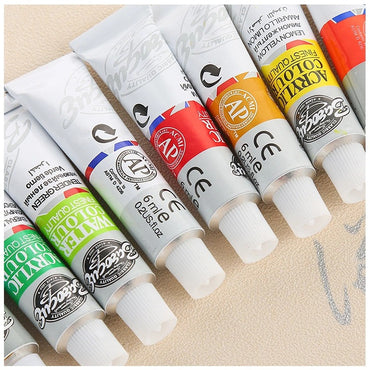 12 Colors 6ml Gouache Paint Set Beginners DIY Art Supplies