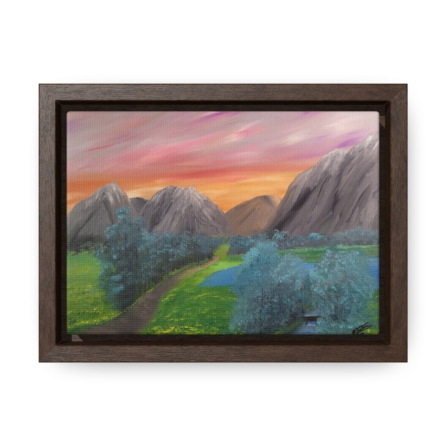 Valley Of Yellow Meadows - Gallery Canvas Wraps, Horizontal Frame