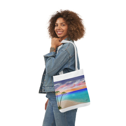 Canvas Tote Bag, Tropical Haven Art