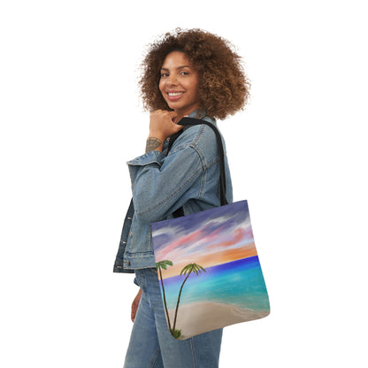 Canvas Tote Bag, Tropical Haven Art