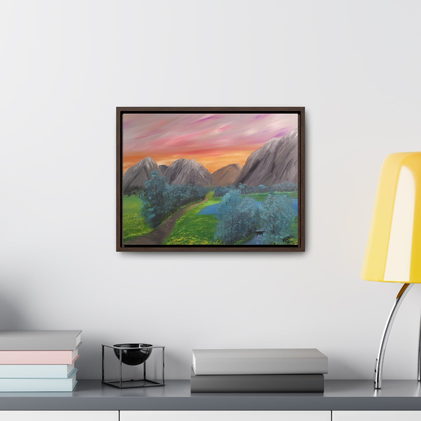 Valley Of Yellow Meadows - Gallery Canvas Wraps, Horizontal Frame