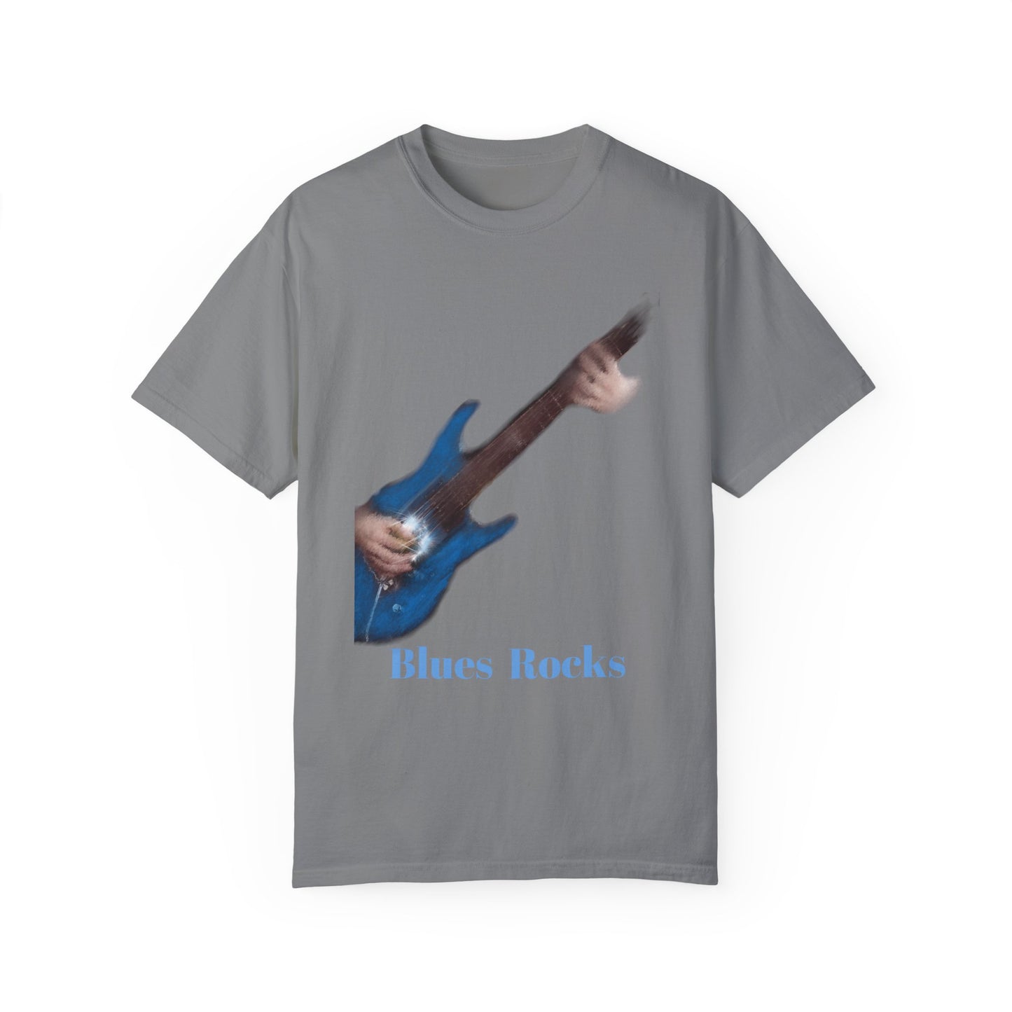 T Shirt Blues Rocks guitar