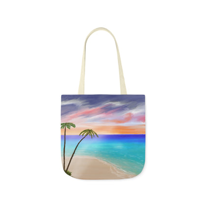 Canvas Tote Bag, Tropical Haven Art