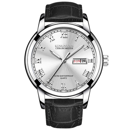 Cross-border Hot Double Calendar Steel Belt Watch Business Non-mechanical