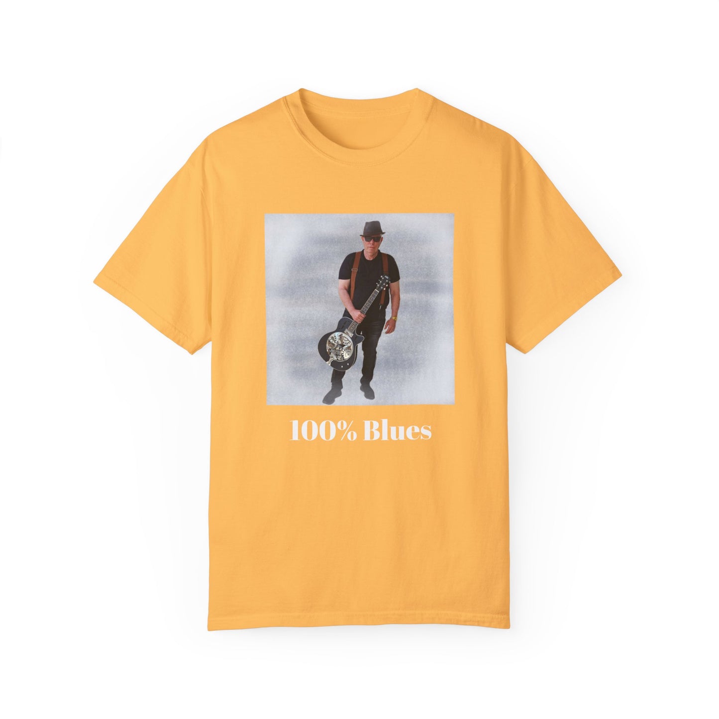 100% Blues T-Shirt - Unisex Garment-Dyed