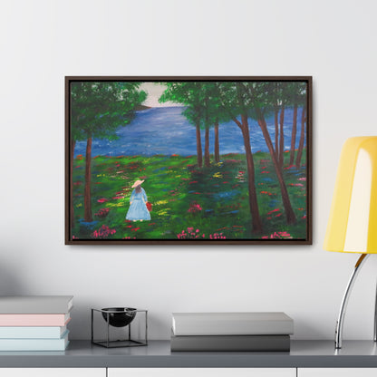 Path Of Flowers  - Gallery Canvas Wraps, Horizontal Frame