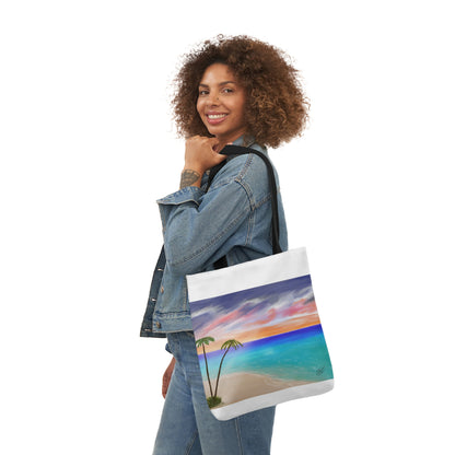 Canvas Tote Bag, Tropical Haven Art