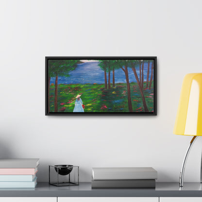 Path Of Flowers  - Gallery Canvas Wraps, Horizontal Frame