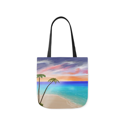 Canvas Tote Bag, Tropical Haven Art