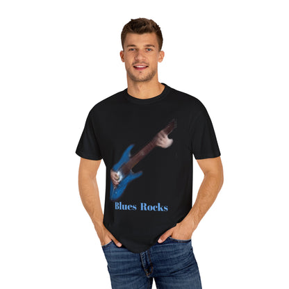 T Shirt Blues Rocks guitar