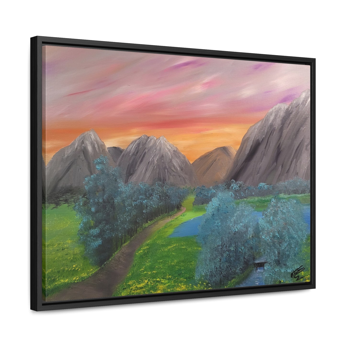 Valley Of Yellow Meadows - Gallery Canvas Wraps, Horizontal Frame