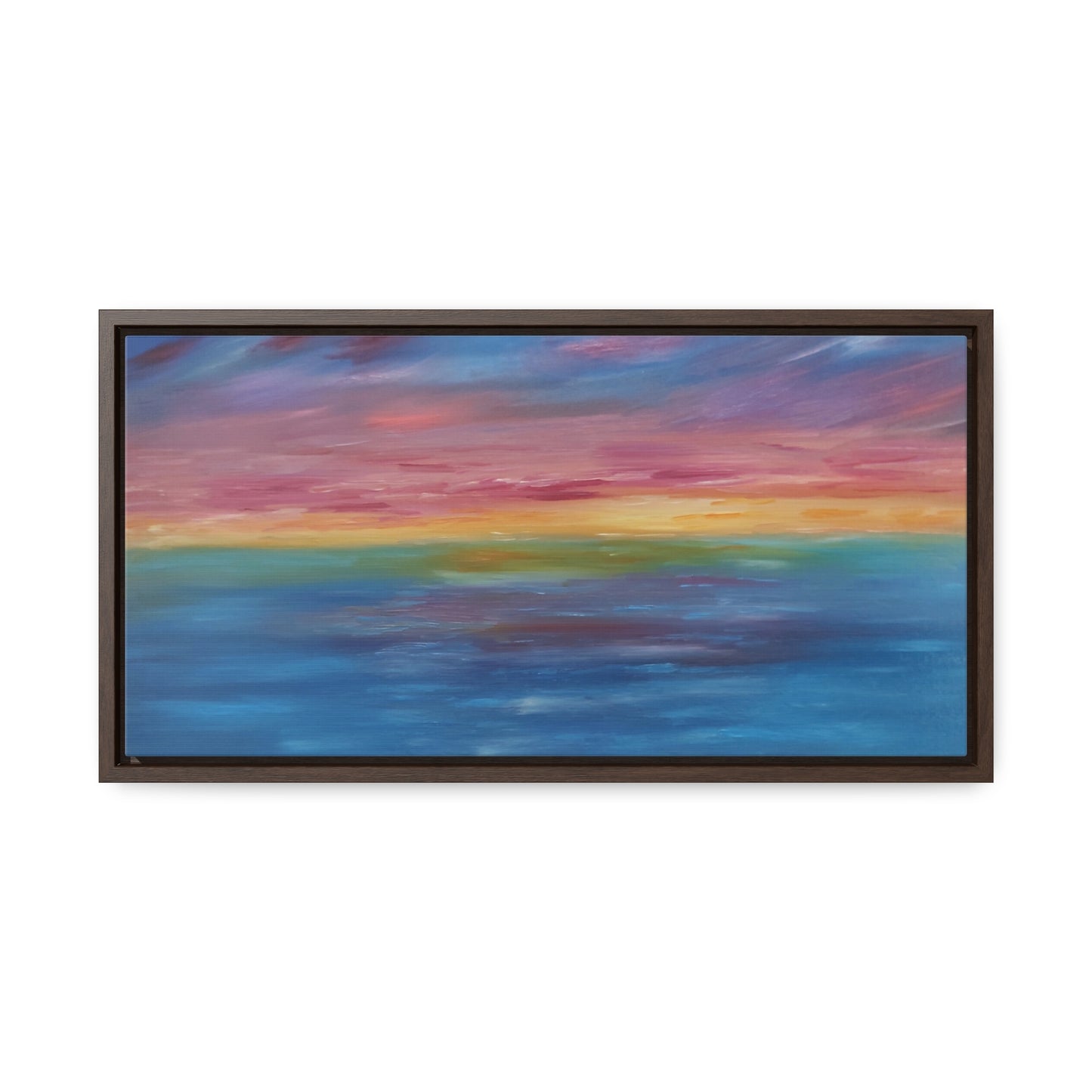 Aqua Sunset - Gallery Canvas Wraps, Horizontal Frame