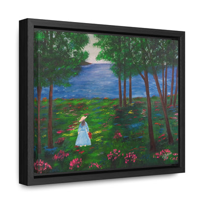 Path Of Flowers  - Gallery Canvas Wraps, Horizontal Frame