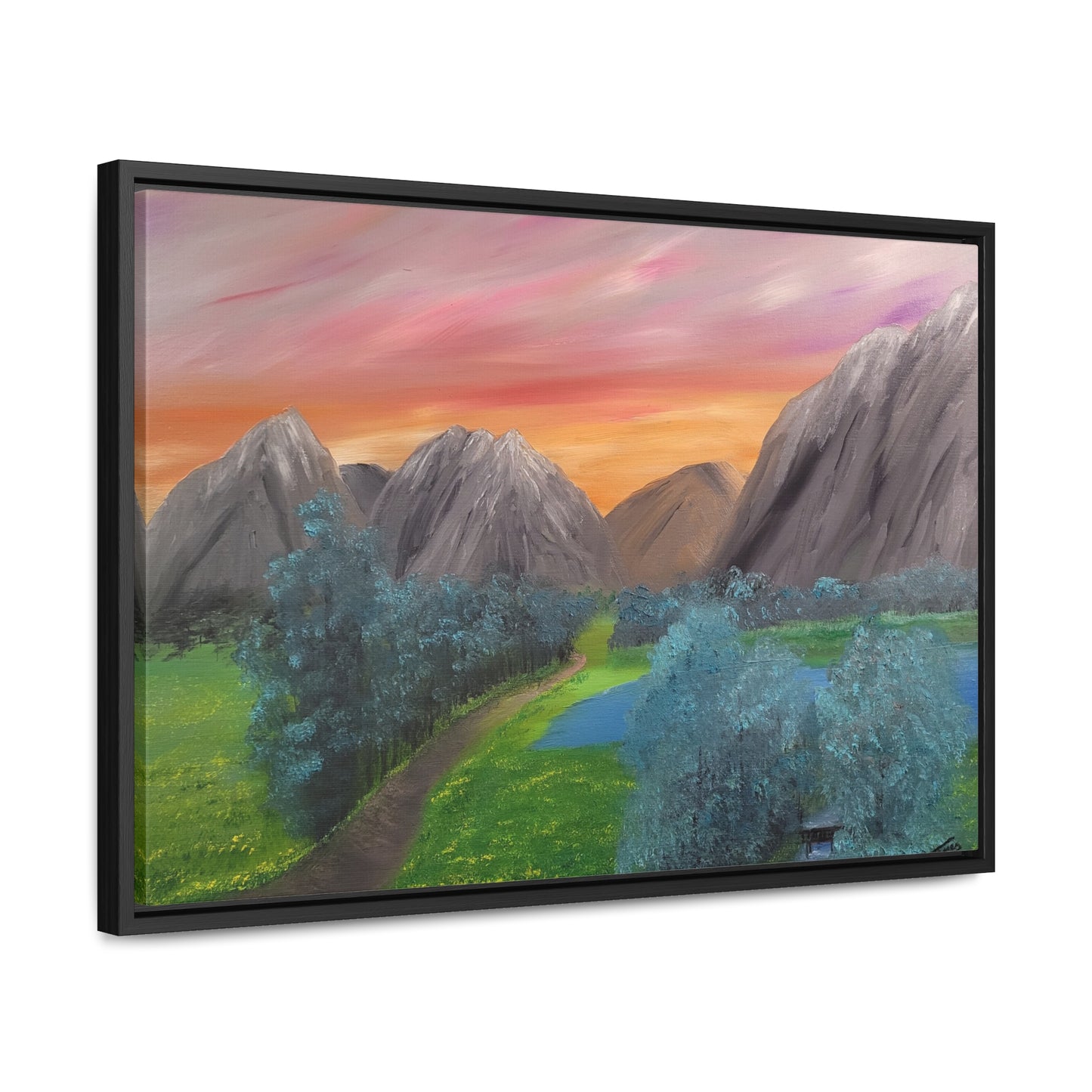 Valley Of Yellow Meadows - Gallery Canvas Wraps, Horizontal Frame