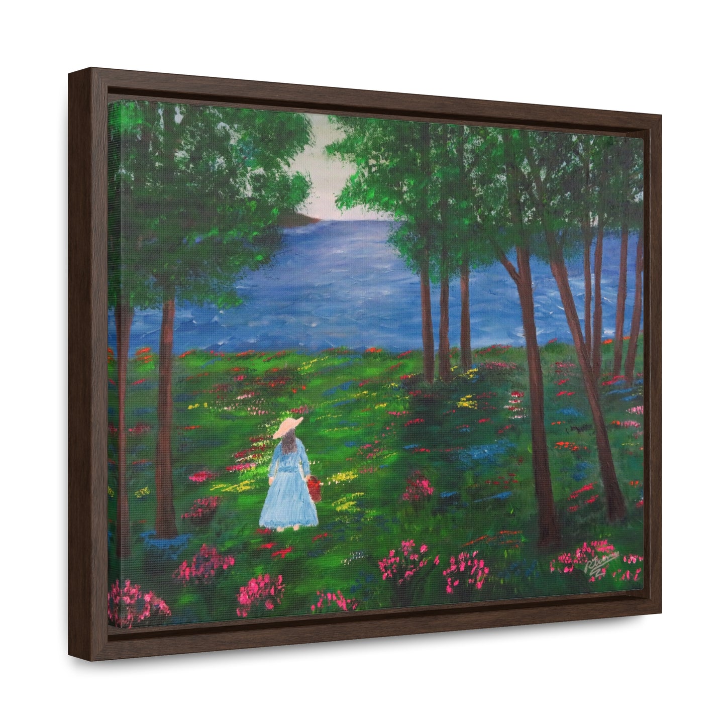 Path Of Flowers  - Gallery Canvas Wraps, Horizontal Frame