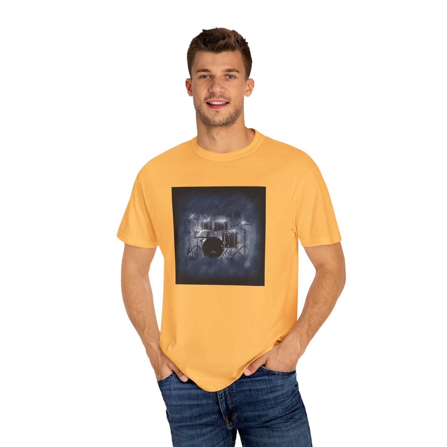 Music Drum Set T-Shirt - Unisex Garment-Dyed