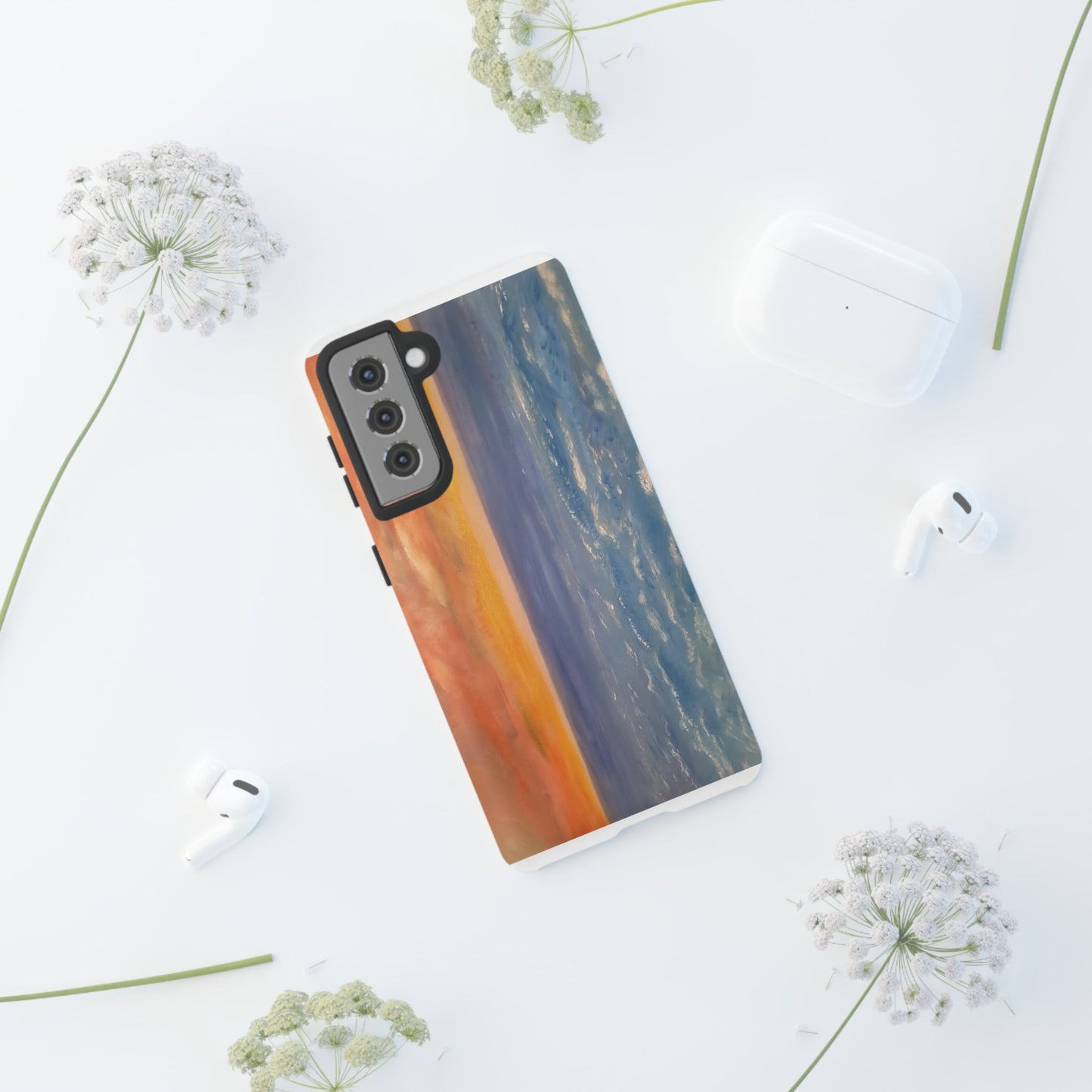 Artistic Ocean Sunset Phone Case - Tough and Stylish Protection