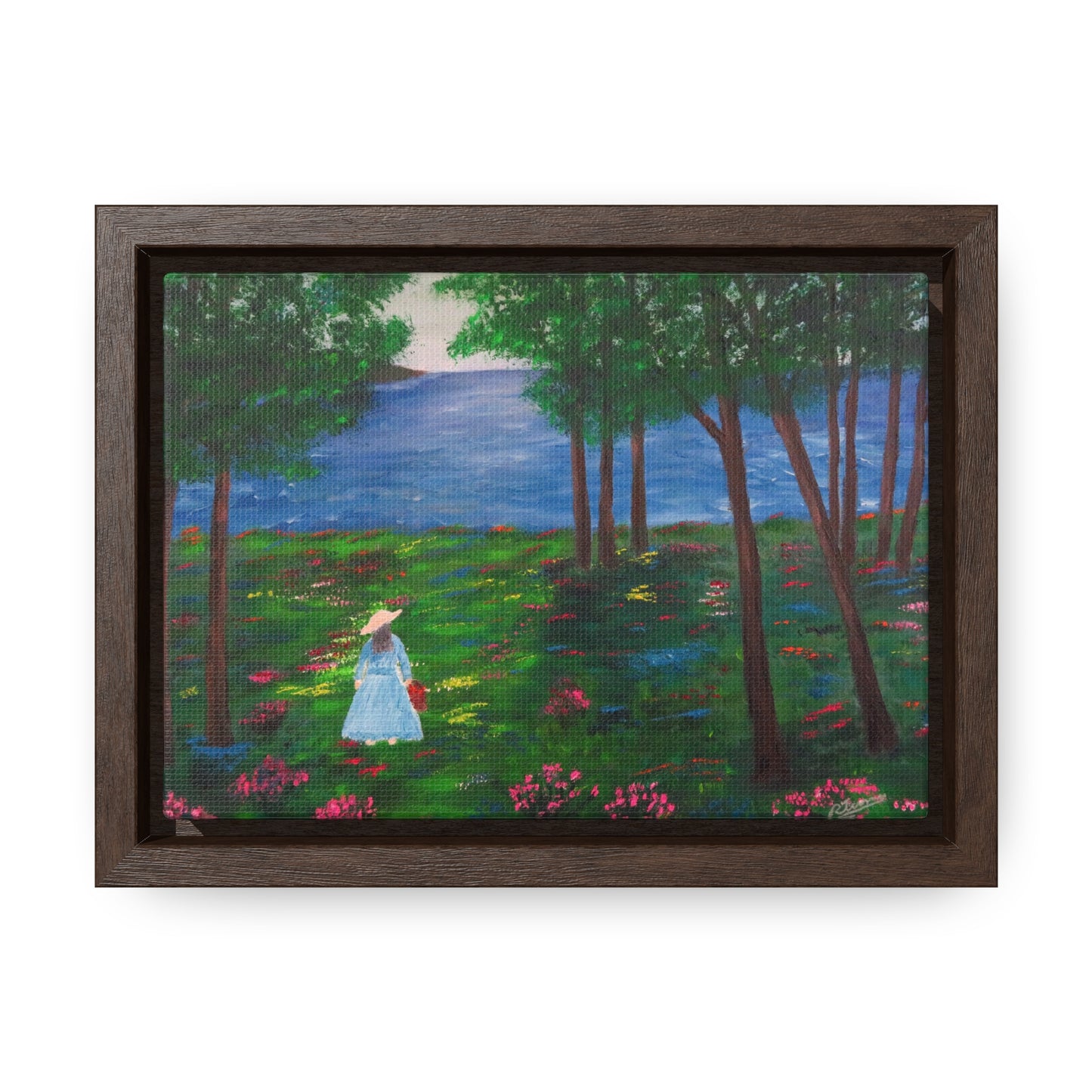 Path Of Flowers  - Gallery Canvas Wraps, Horizontal Frame