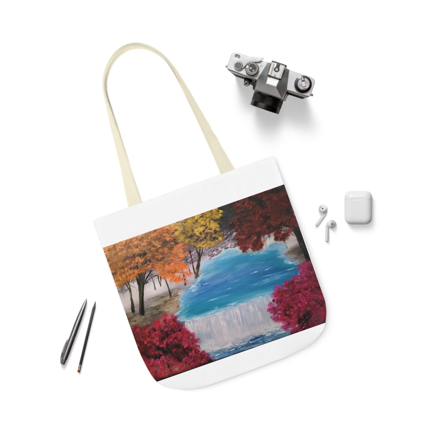 Canvas Tote Bag, Descending Waters Art