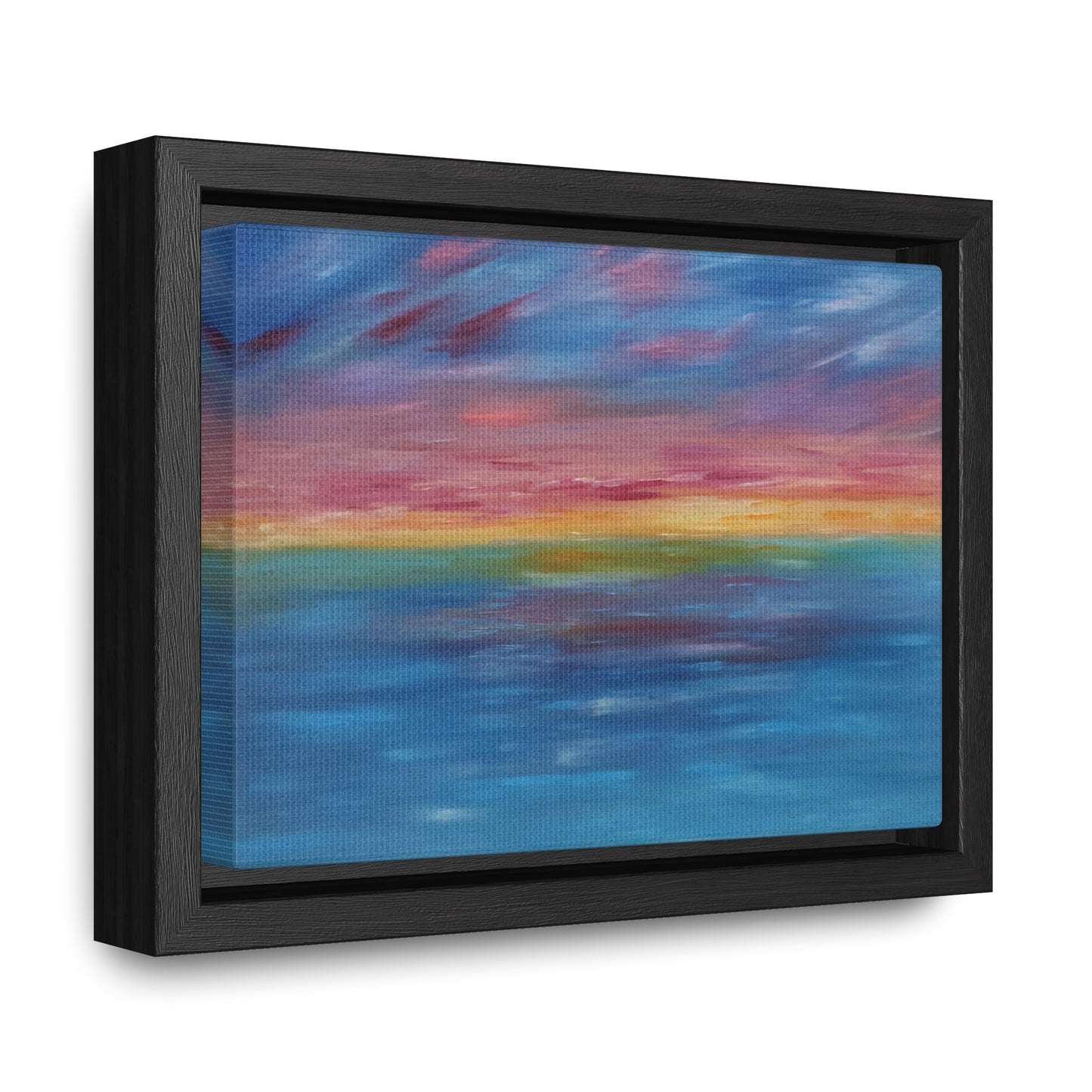 Aqua Sunset - Gallery Canvas Wraps, Horizontal Frame