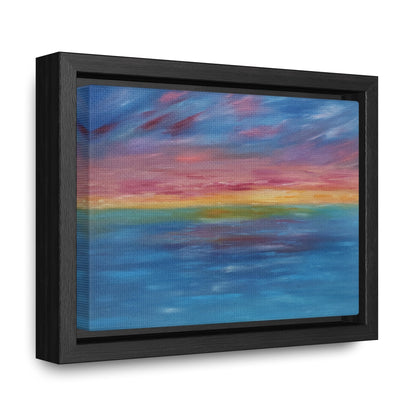 Aqua Sunset - Gallery Canvas Wraps, Horizontal Frame