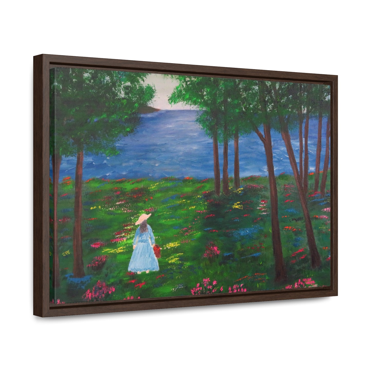 Path Of Flowers  - Gallery Canvas Wraps, Horizontal Frame