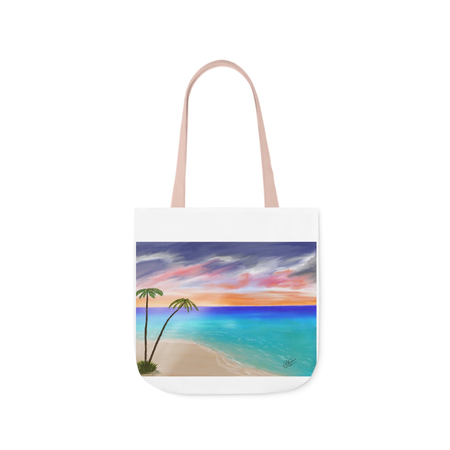 Canvas Tote Bag, Tropical Haven Art