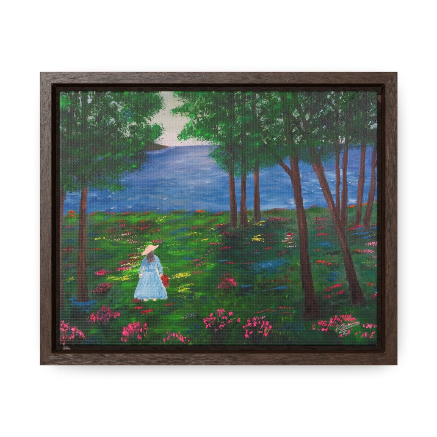 Path Of Flowers  - Gallery Canvas Wraps, Horizontal Frame