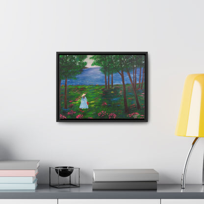 Path Of Flowers  - Gallery Canvas Wraps, Horizontal Frame