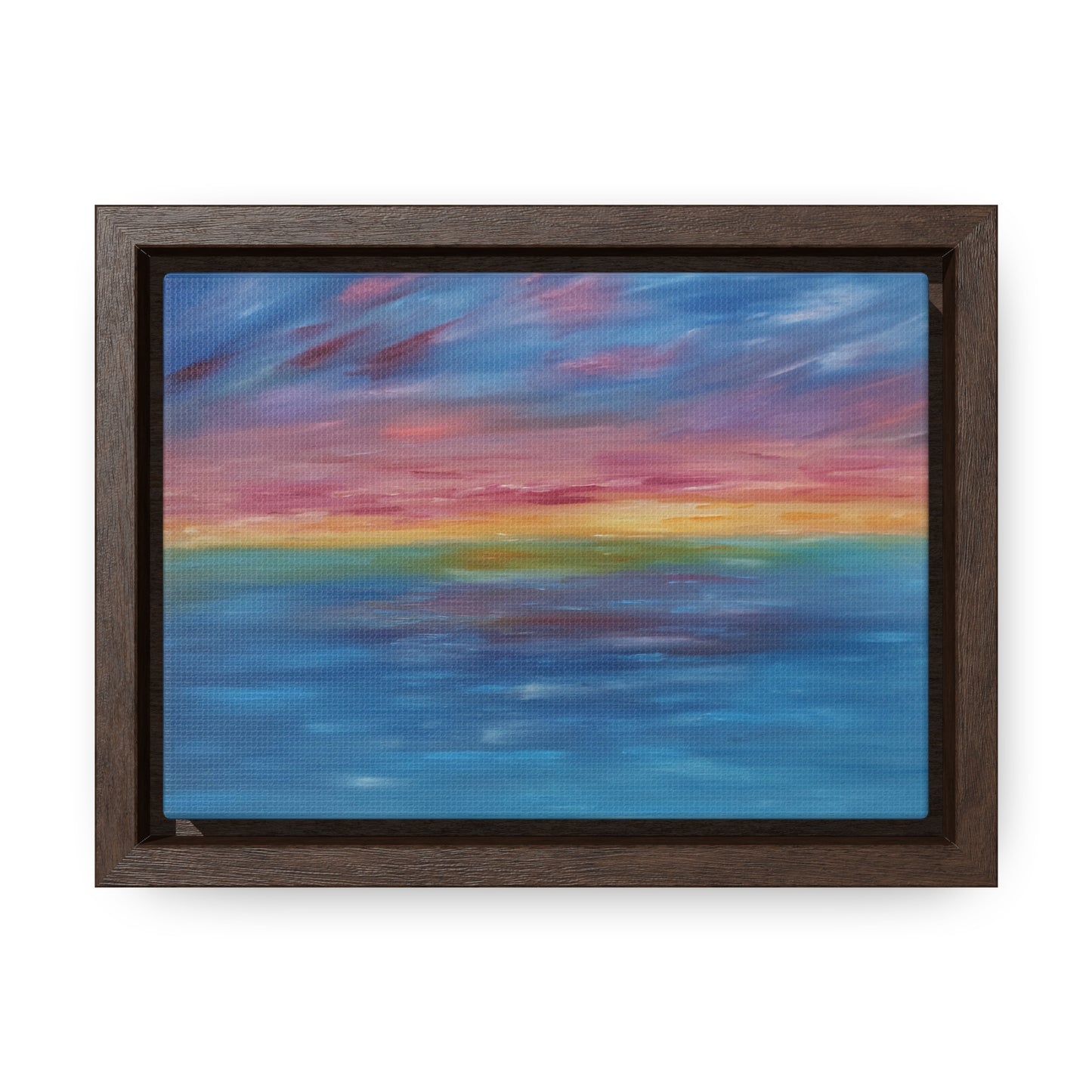 Aqua Sunset - Gallery Canvas Wraps, Horizontal Frame