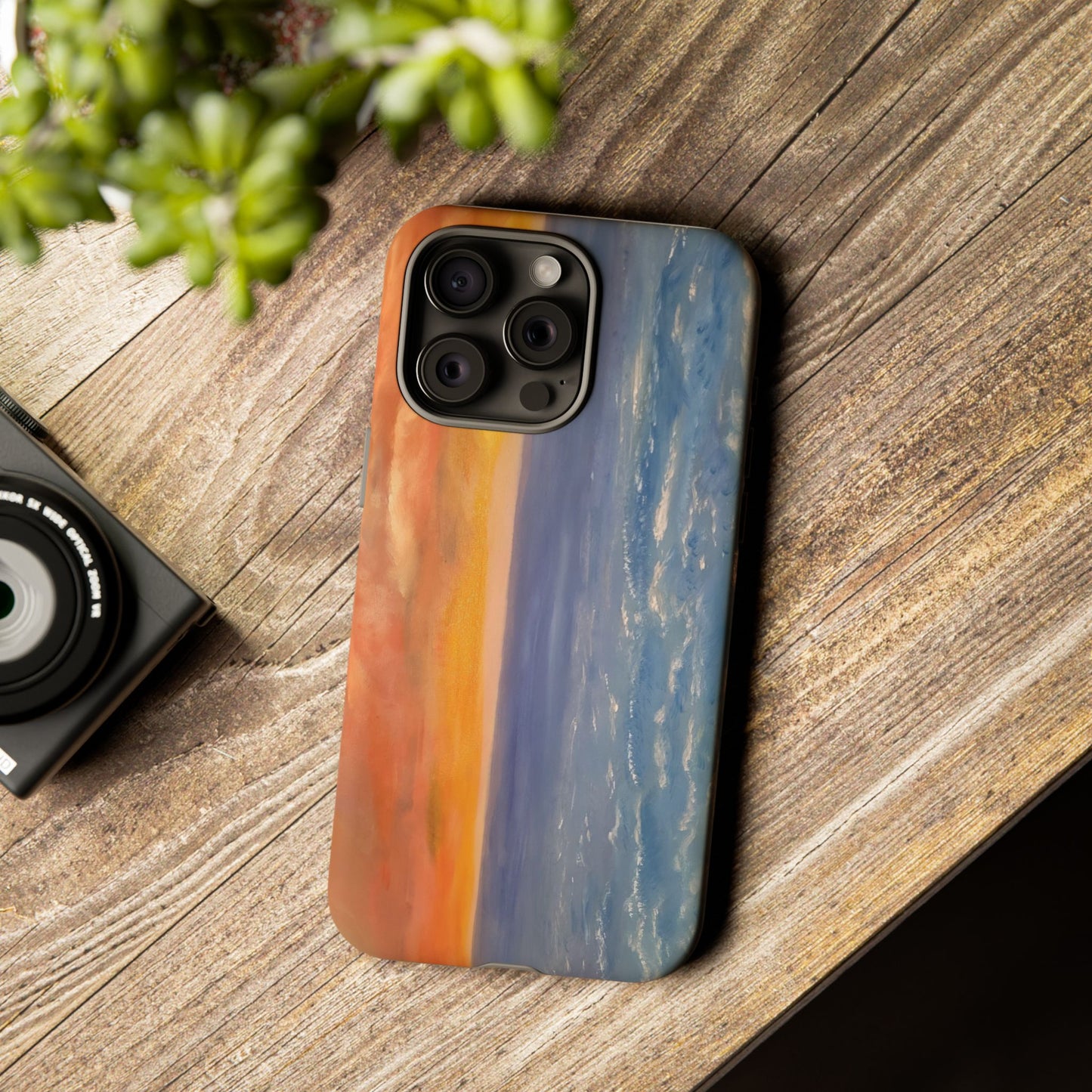 Artistic Ocean Sunset Phone Case - Tough and Stylish Protection