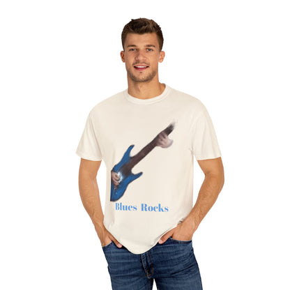 T Shirt Blues Rocks guitar