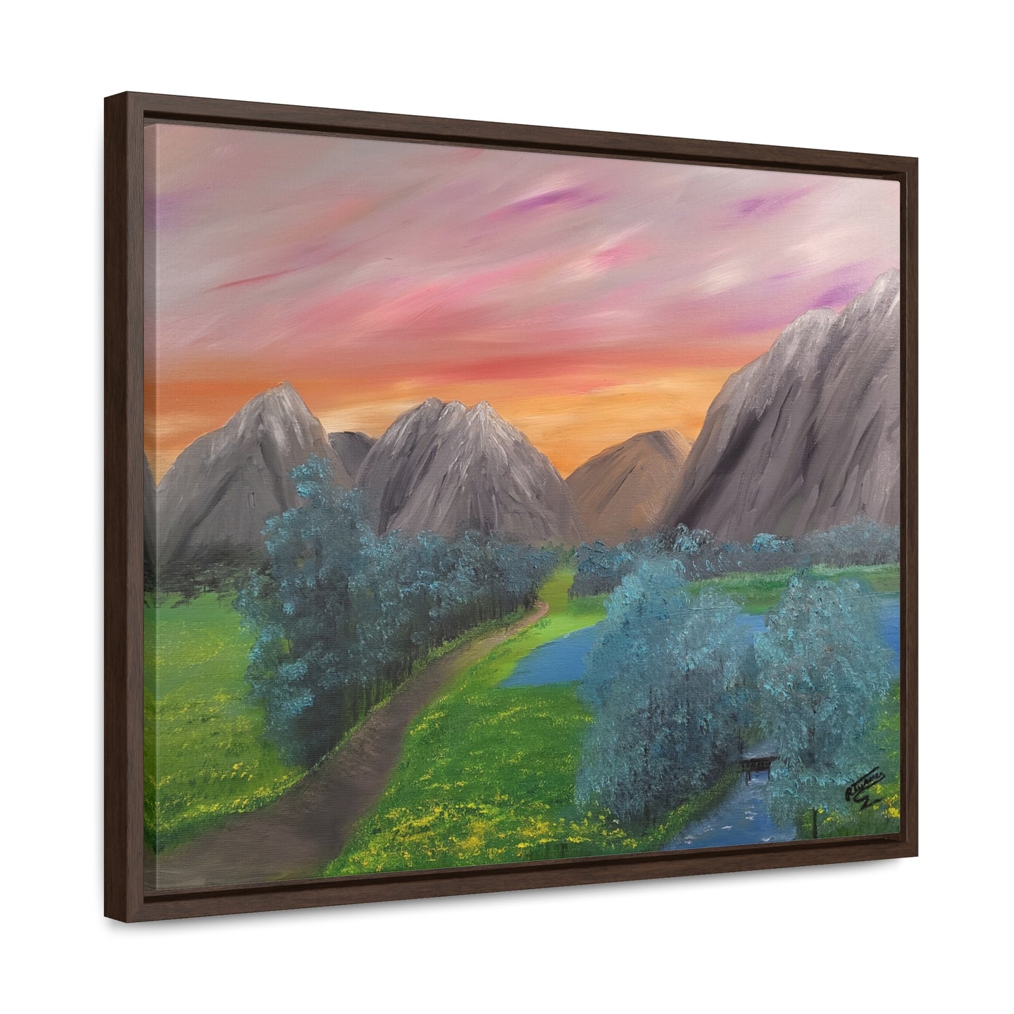 Valley Of Yellow Meadows - Gallery Canvas Wraps, Horizontal Frame