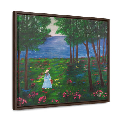 Path Of Flowers  - Gallery Canvas Wraps, Horizontal Frame