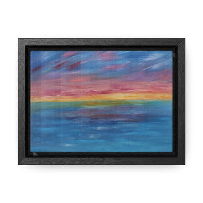 Aqua Sunset - Gallery Canvas Wraps, Horizontal Frame