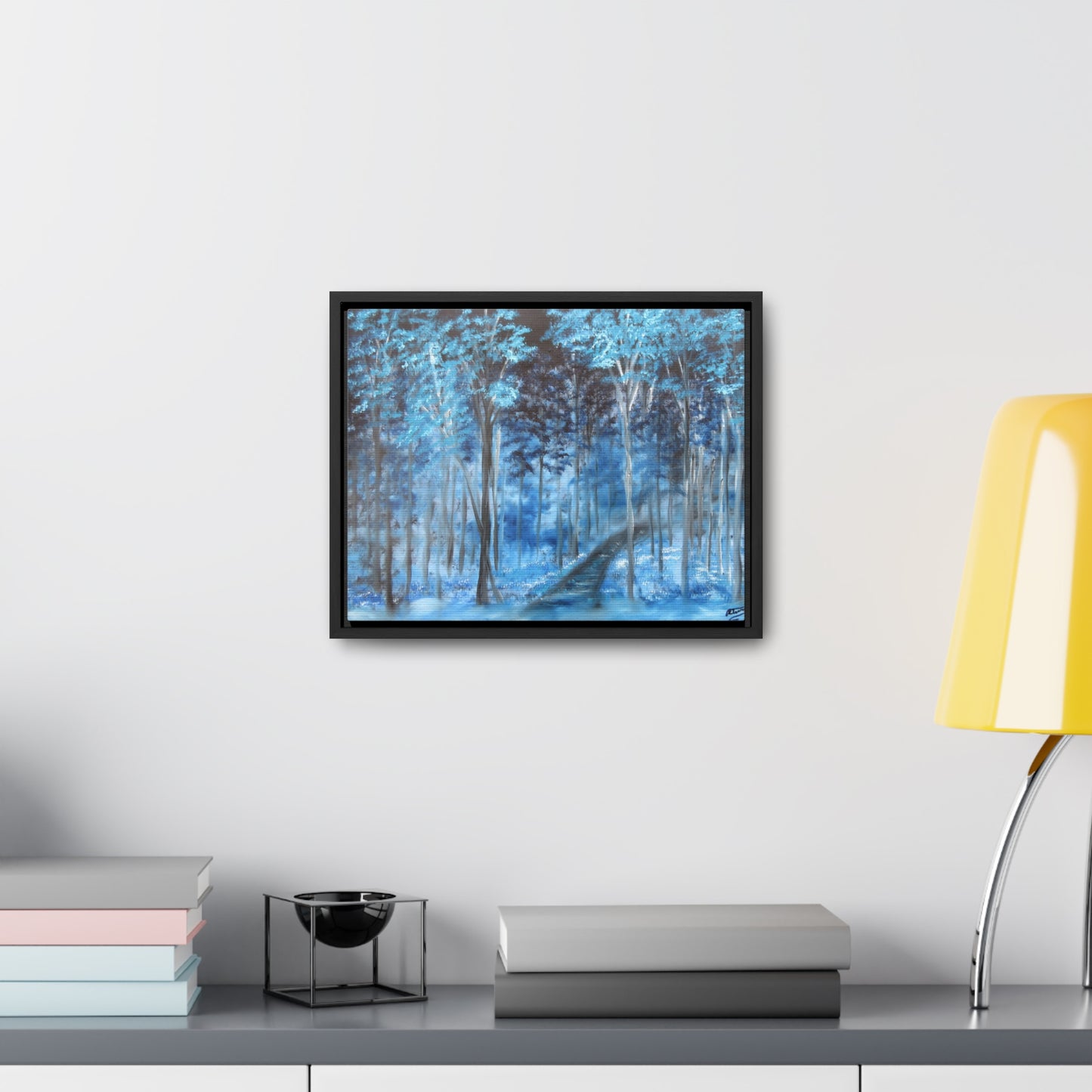 Blue Mist Forest - Gallery Canvas Wraps, Horizontal Frame