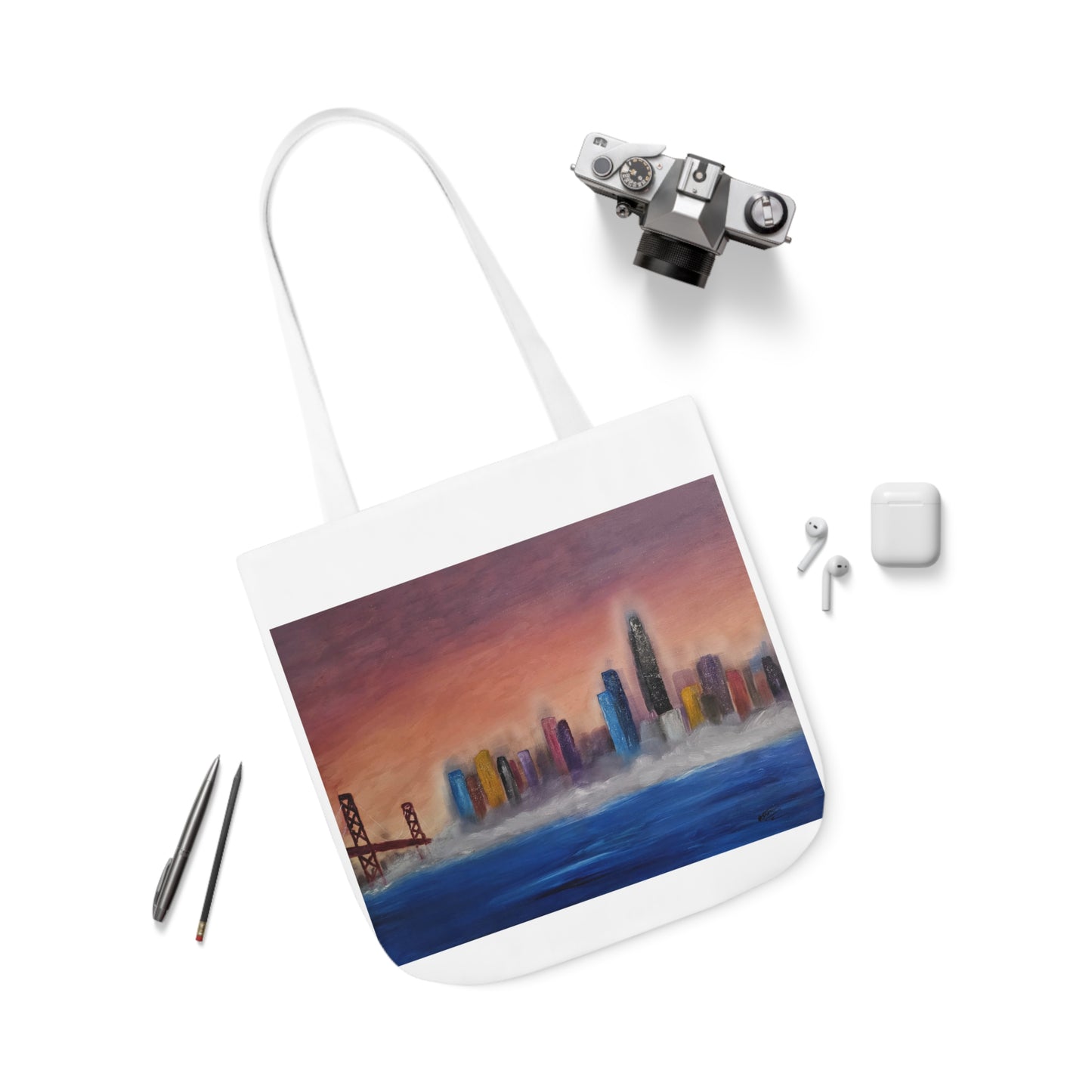 Canvas Tote Bag, San Francisco Bay Art