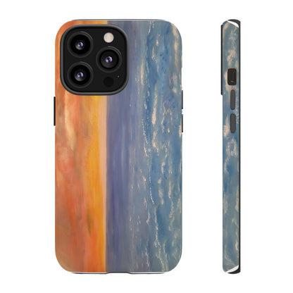 Artistic Ocean Sunset Phone Case - Tough and Stylish Protection