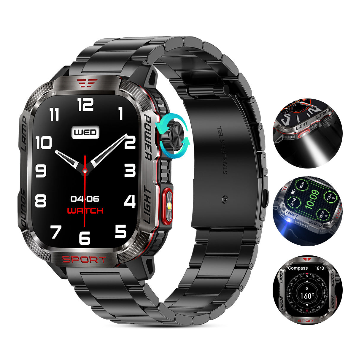 HT29 Smart Watch Bluetooth Calling Heart Rate Blood Pressure Health Monitoring