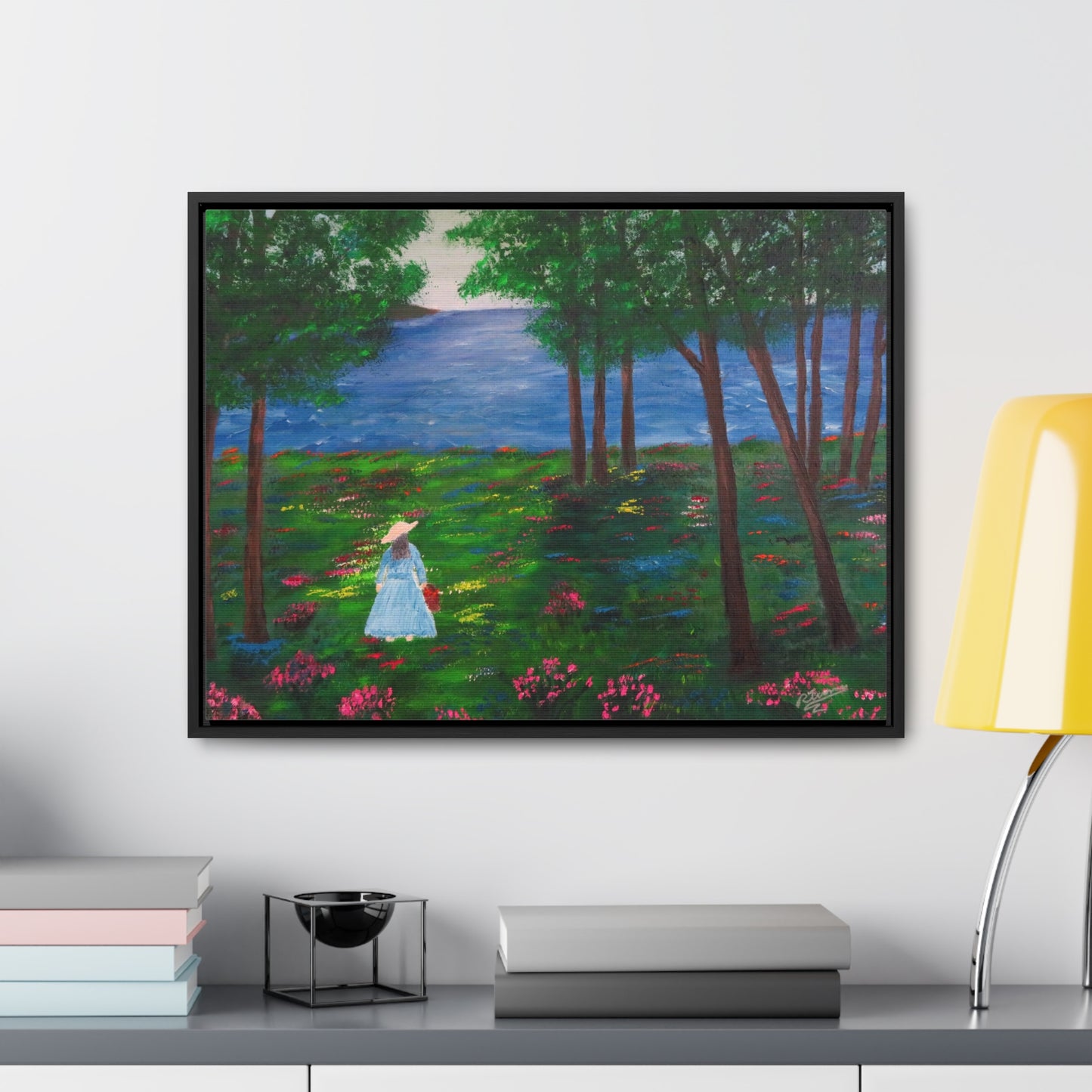 Path Of Flowers  - Gallery Canvas Wraps, Horizontal Frame