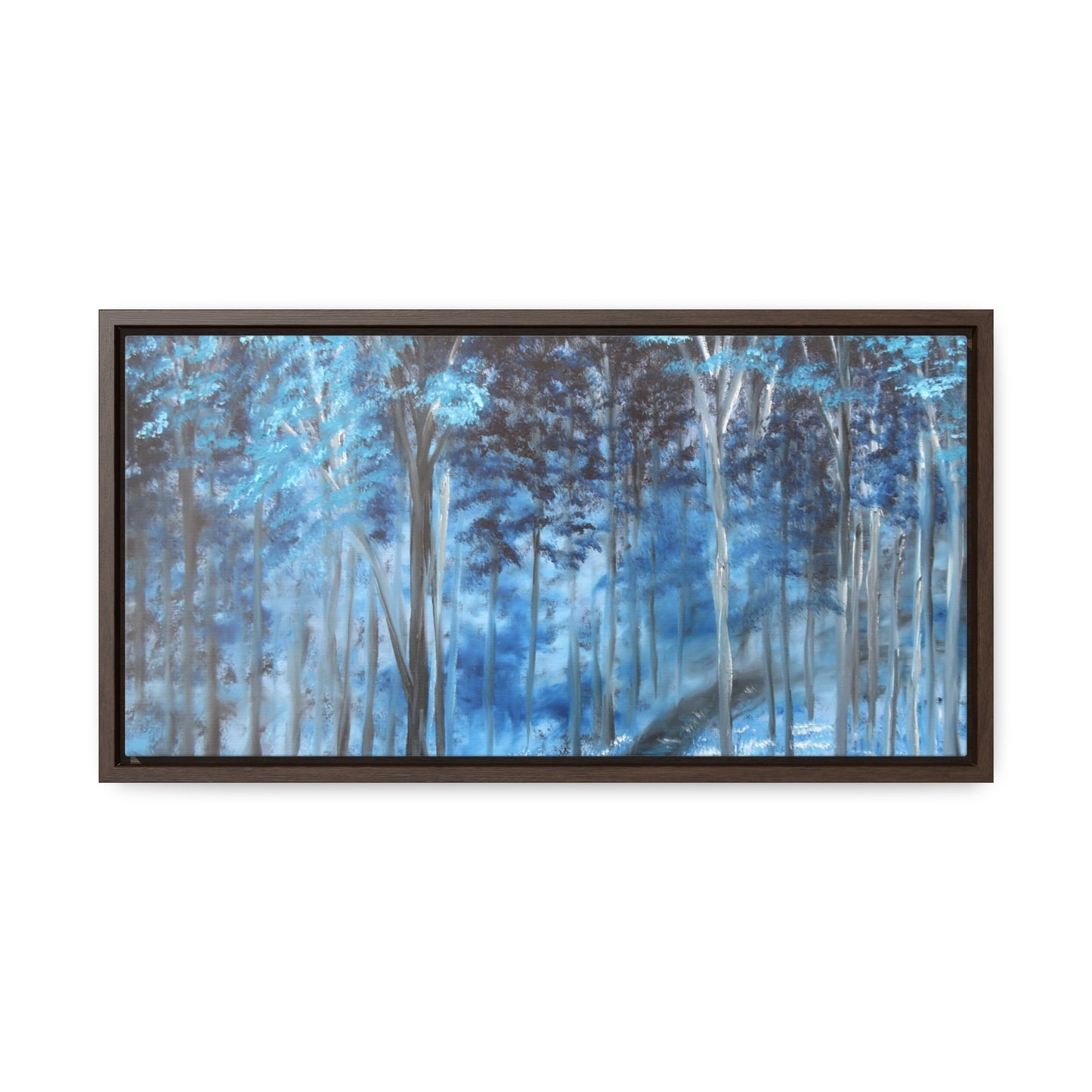 Blue Mist Forest - Gallery Canvas Wraps, Horizontal Frame