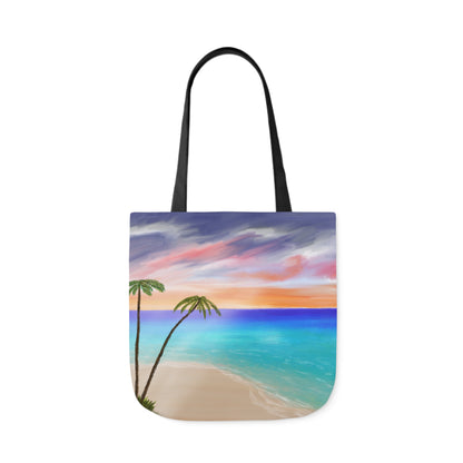 Canvas Tote Bag, Tropical Haven Art