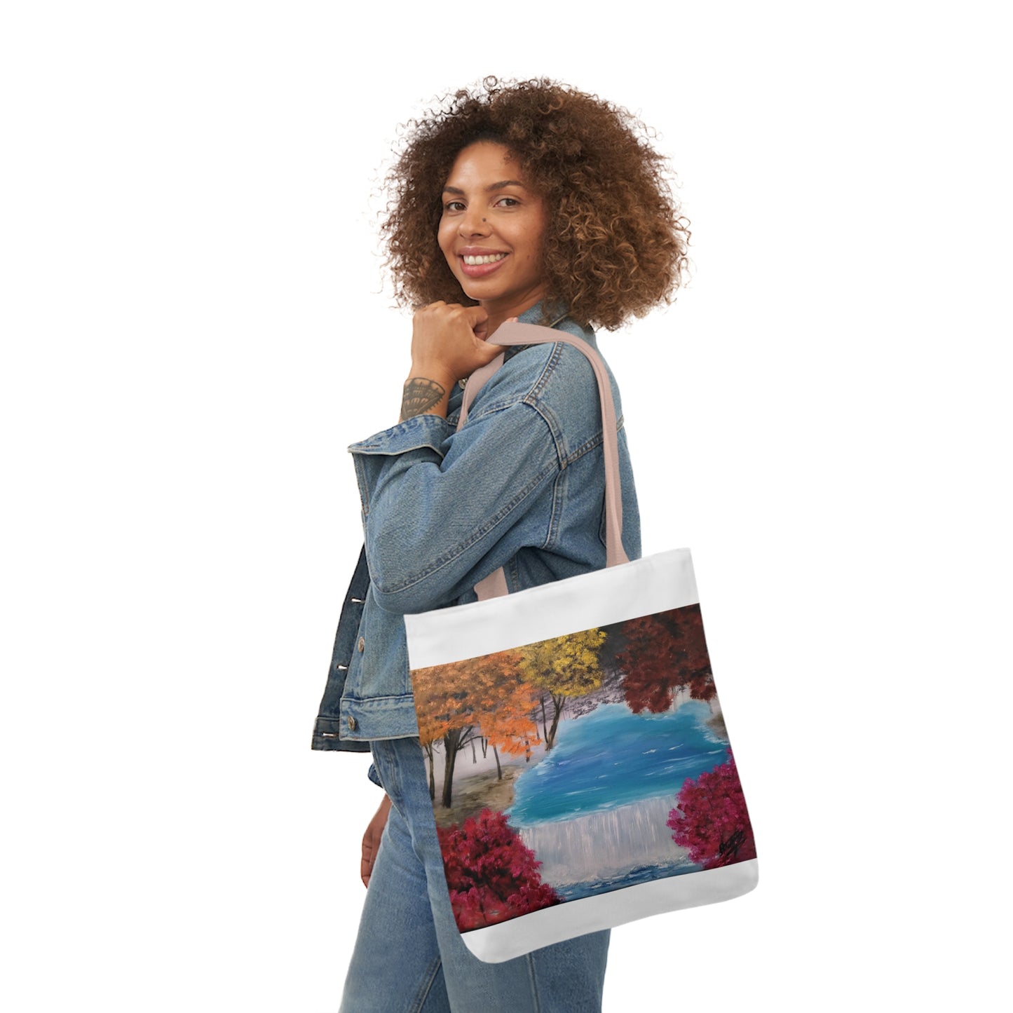 Canvas Tote Bag, Descending Waters Art