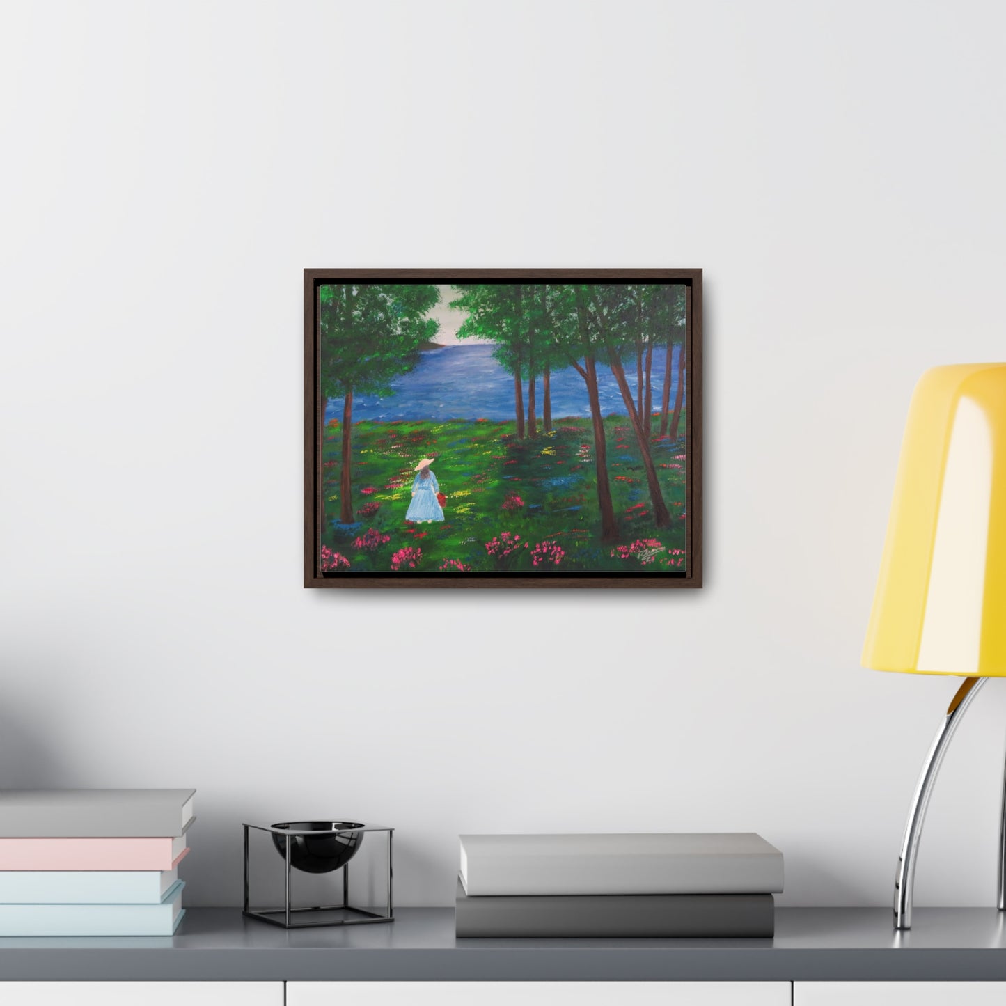 Path Of Flowers  - Gallery Canvas Wraps, Horizontal Frame