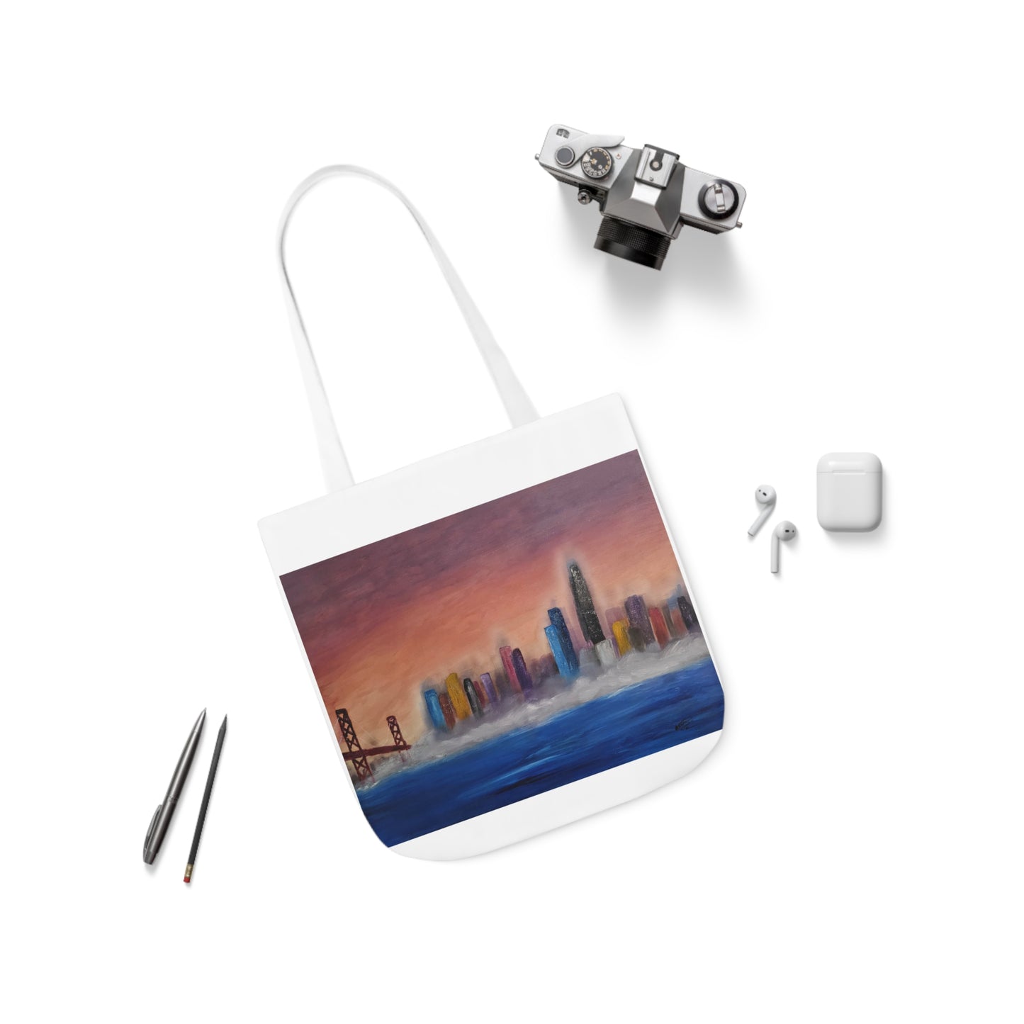 Canvas Tote Bag, San Francisco Bay Art