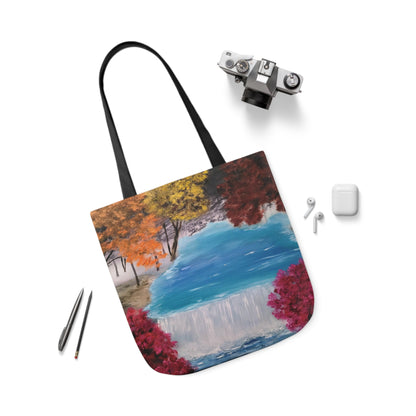 Canvas Tote Bag, Descending Waters Art