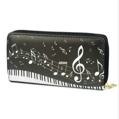 New Style Ladies Wallet Clutch Bag Piano Note Coin Purse Wallet