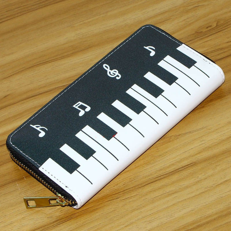 New Style Ladies Wallet Clutch Bag Piano Note Coin Purse Wallet