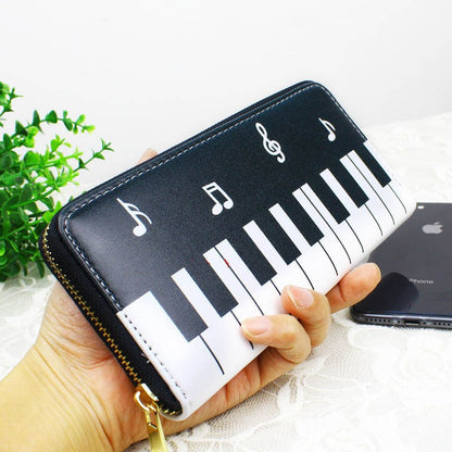 New Style Ladies Wallet Clutch Bag Piano Note Coin Purse Wallet