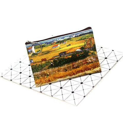 Coin Purse Oil Painting Coin Bag Small Square Bag